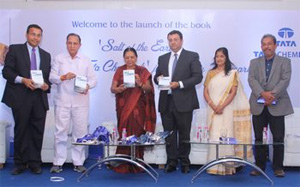 L-R: Mr R Mukundan, Shri Babubhai Bokhariya, Smt Anandiben Patel, Mr Cyrus Mistry, Ms Christabelle Noronha and Mr Philip Chacko